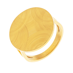 Bague en acier doré