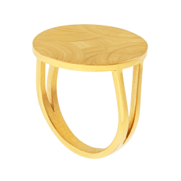Bague en acier doré