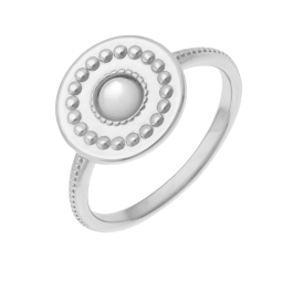 Bague en argent rhodié et nacre