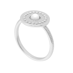 Bague en argent rhodié et nacre