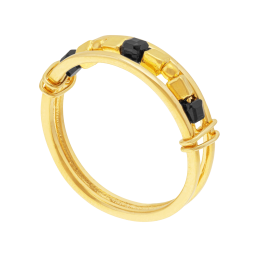 Bague en argent doré et spinelles