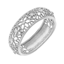 Bague en argent rhodié