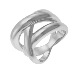 Bague en argent rhodié 