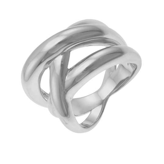 Bague en argent rhodié 