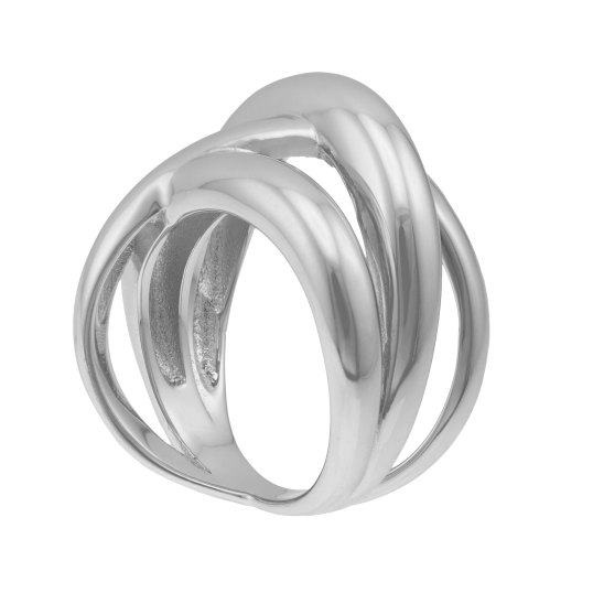 Bague en argent rhodié 