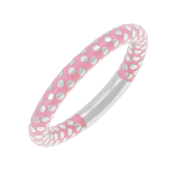 Bague en argent rhodié et laque