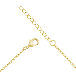 Bracelet en plaqué or, plaque ronde 19,5 mm