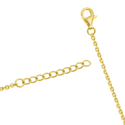 Bracelet en plaqué or, plaque ronde perlée 18 mm
