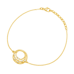 Bracelet en plaqué or et oxydes de zirconium