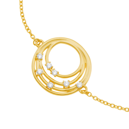 Bracelet en plaqué or et oxydes de zirconium