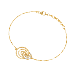 Bracelet en plaqué or et oxydes de zirconium