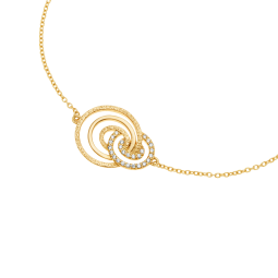 Bracelet en plaqué or et oxydes de zirconium