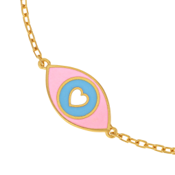 Bracelet en plaqué or et laque