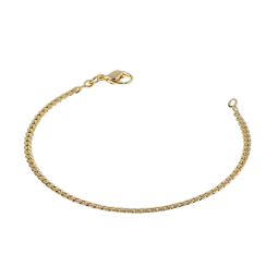 Bracelet en plaqué or, maille anglaise