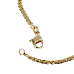 Bracelet en plaqué or, maille anglaise