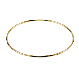 Bracelet jonc en plaqué or, fil rond