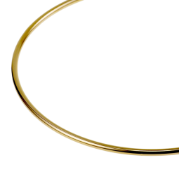 Bracelet jonc en plaqué or, fil rond