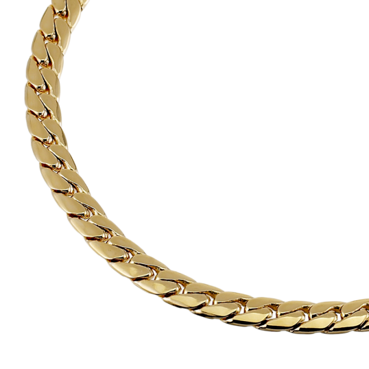 Bracelet en plaqué or, maille anglaise