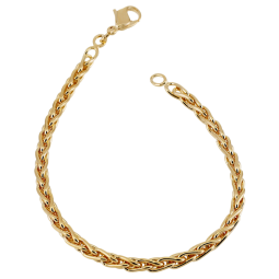 Bracelet en plaqué or, maille palmier