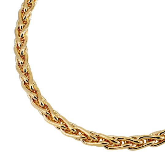 Bracelet en plaqué or, maille palmier