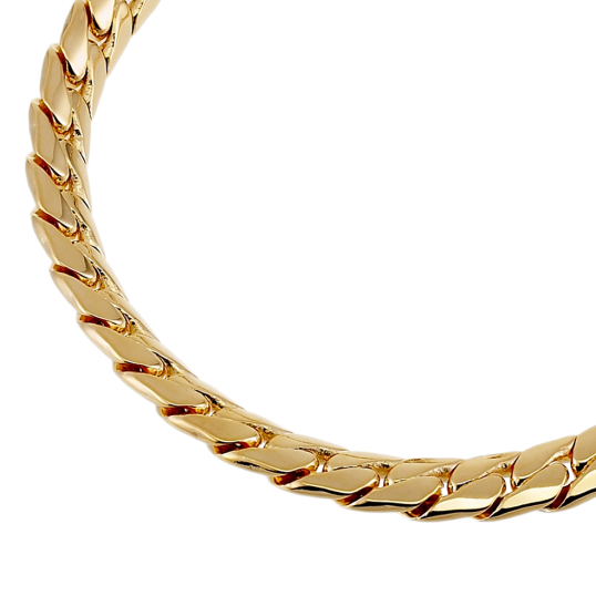 Bracelet en plaqué or, maille anglaise