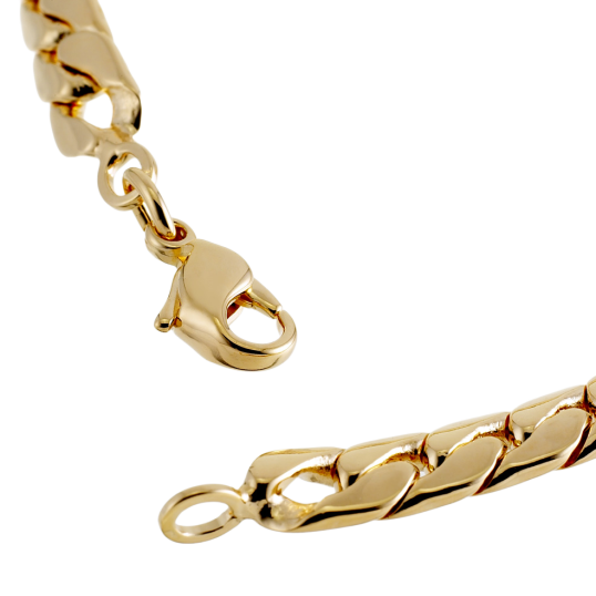 Bracelet en plaqué or, maille anglaise