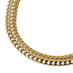 Bracelet en plaqué or, maille russe