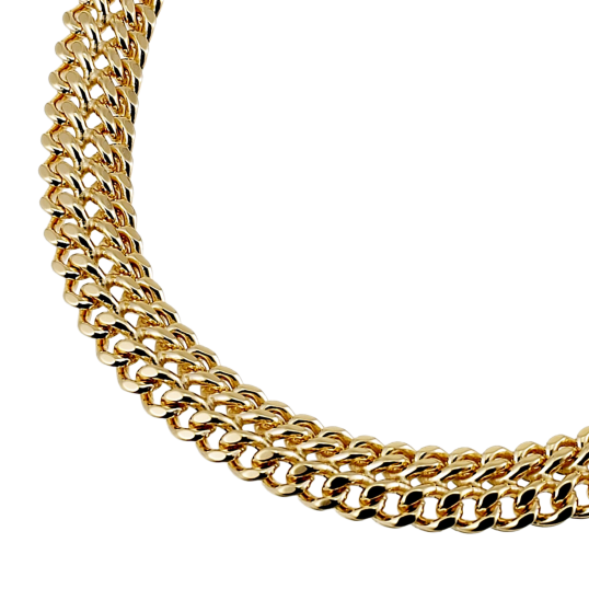 Bracelet en plaqué or, maille russe