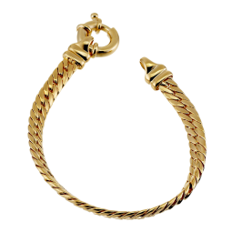 Bracelet en plaqué or, maille anglaise fermoir bouée