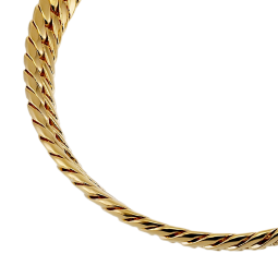 Bracelet en plaqué or, maille anglaise fermoir bouée