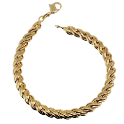 Bracelet en plaqué or, maille fantaisie