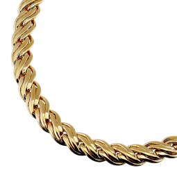 Bracelet en plaqué or, maille fantaisie