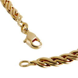 Bracelet en plaqué or, maille fantaisie