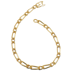 Bracelet en plaqué or, maille cheval alternée 1-1