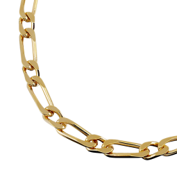 Bracelet en plaqué or, maille cheval alternée 1-1