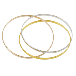 Bracelet jonc en plaqué or, 3 couleurs