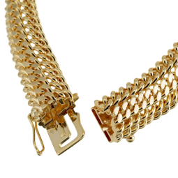 Bracelet en plaqué or, maille russe