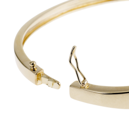 Bracelet jonc en plaqué or et oxydes de zirconium