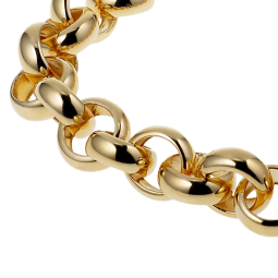 Bracelet en plaqué or, maille jaseron