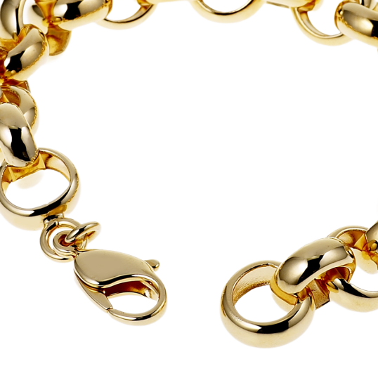 Bracelet en plaqué or, maille jaseron Bracelet en plaqué or, maille jaseron