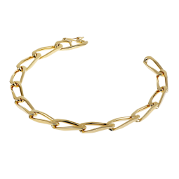 Bracelet en plaqué or, maille cheval