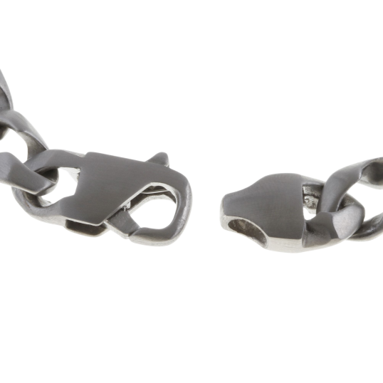 Bracelet en acier brossé, maille gourmette