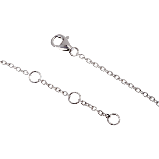 Bracelet en argent rhodié, barrette oxydes de zirconium