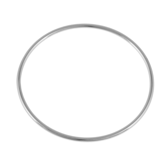 Bracelet jonc bébé fil rond en argent rhodié