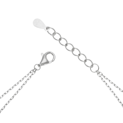 Bracelet en argent rhodié et oxydes de zirconium, coeur