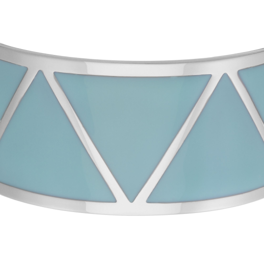 Bracelet jonc en acier et laque bleue 