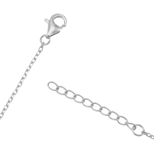 Bracelet en argent rhodié et oxydes de zirconium