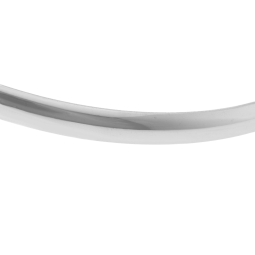 Bracelet jonc en argent rhodié, fil demi jonc 4 mm