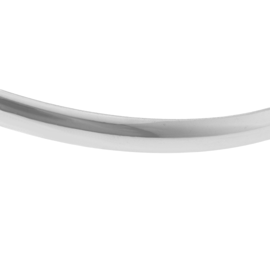 Bracelet jonc en argent rhodié, fil demi jonc 4 mm