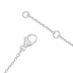 Bracelet identité en argent rhodié et oxyde de zirconium, nuage